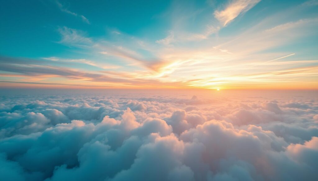 A stunning aerial view of cloud-based software plans, showcasing the intricate details of the Starter and Pro offerings. The foreground depicts sleek, minimalist icons representing core features, arranged in a clean, grid-like layout. In the middle ground, elegant, wispy clouds cast a soft, ambient light, creating a sense of effortless sophistication. The background features a vibrant, gradient-filled sky, with subtle rays of sunlight filtering through, evoking a serene, aspirational atmosphere. The image is captured with a wide-angle lens, allowing for a panoramic, immersive perspective, emphasizing the expansive nature of the cloud-based plans. The overall mood is one of modern, professional elegance, perfectly suited to illustrate the "Paid cloud plans: Starter and Pro at a glance" section of the article.