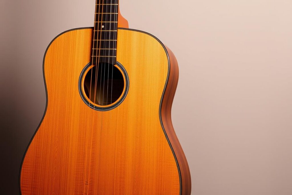 Dreadnought acoustic guitar with steel strings