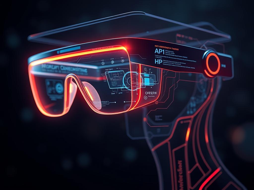 Futuristic concept of next-generation AI glasses