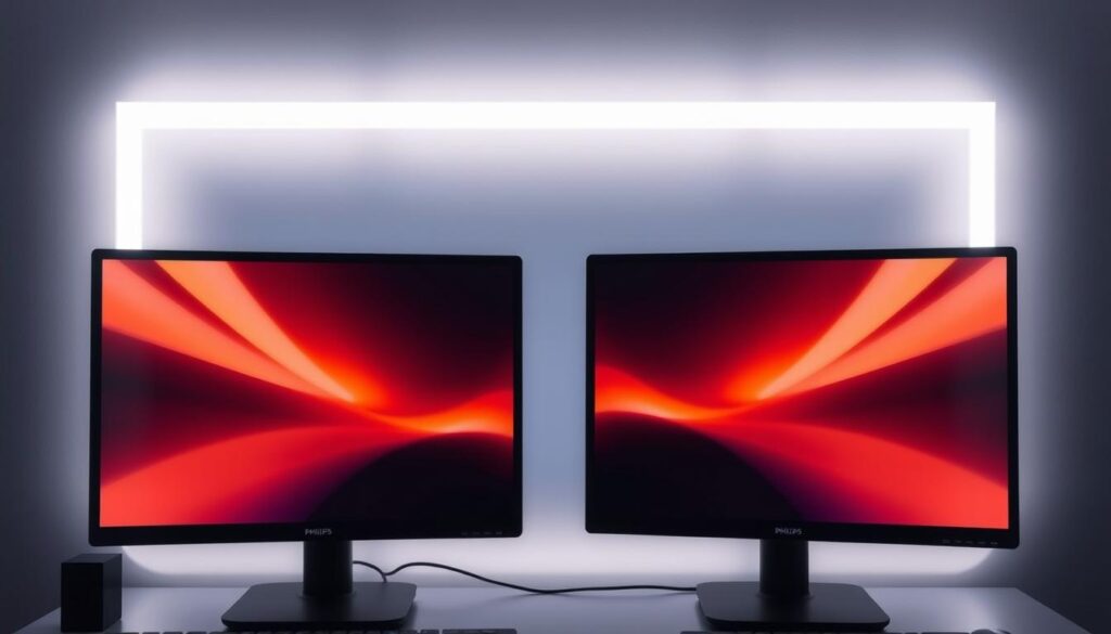 Philips Hue Play Light Bar for dual monitor setup