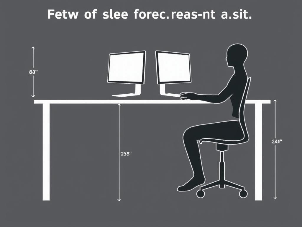 Proper ergonomic positioning for dual monitor setup