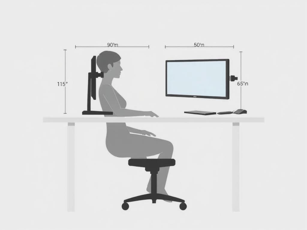 Proper monitor height and angle for dual monitor desk setup