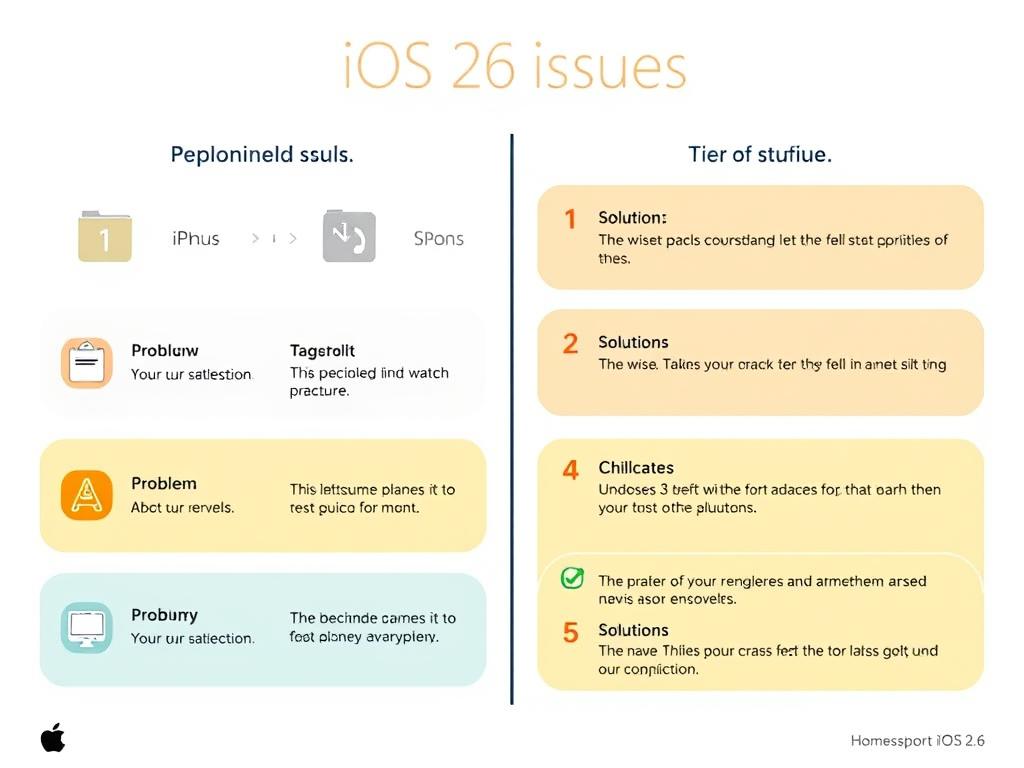Troubleshooting guide for common iOS 26 issues with solutions