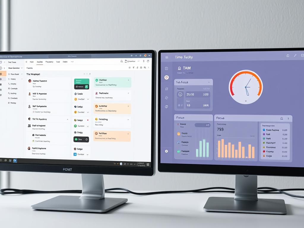 Workflow optimization software for dual monitor setup