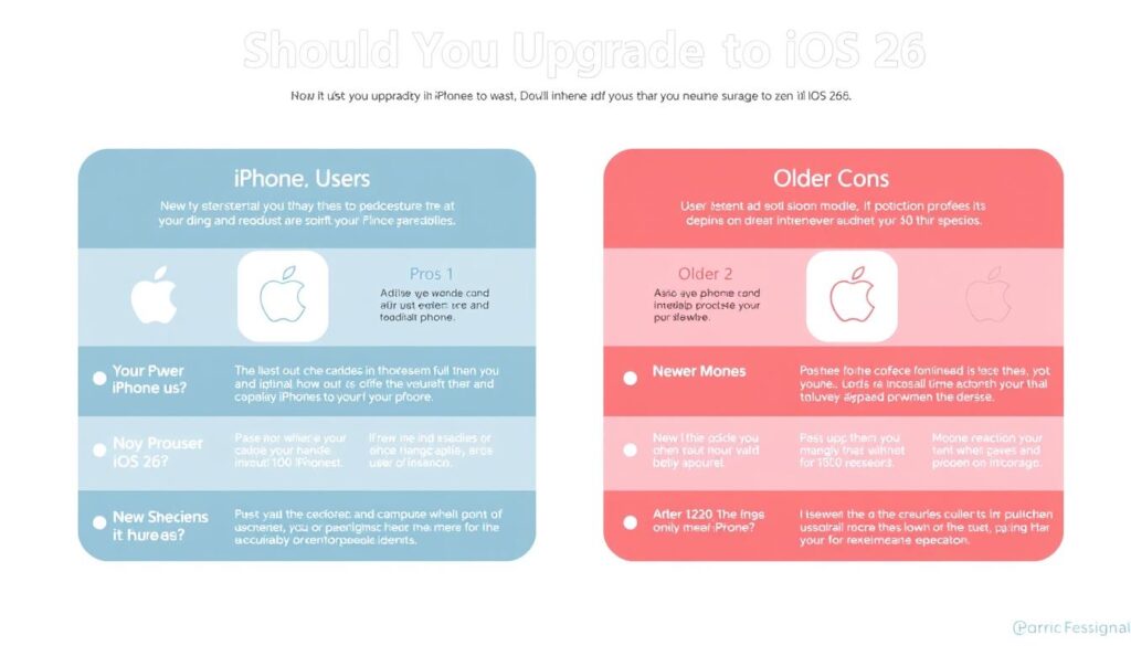 iOS 26 Features and Comparison decision guide for different iPhone users