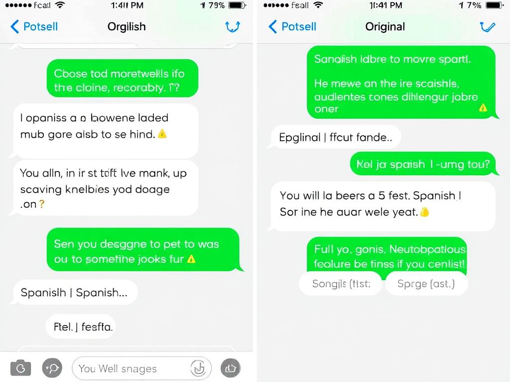 iOS 26 Live Translation feature showing real-time language translation in Messages