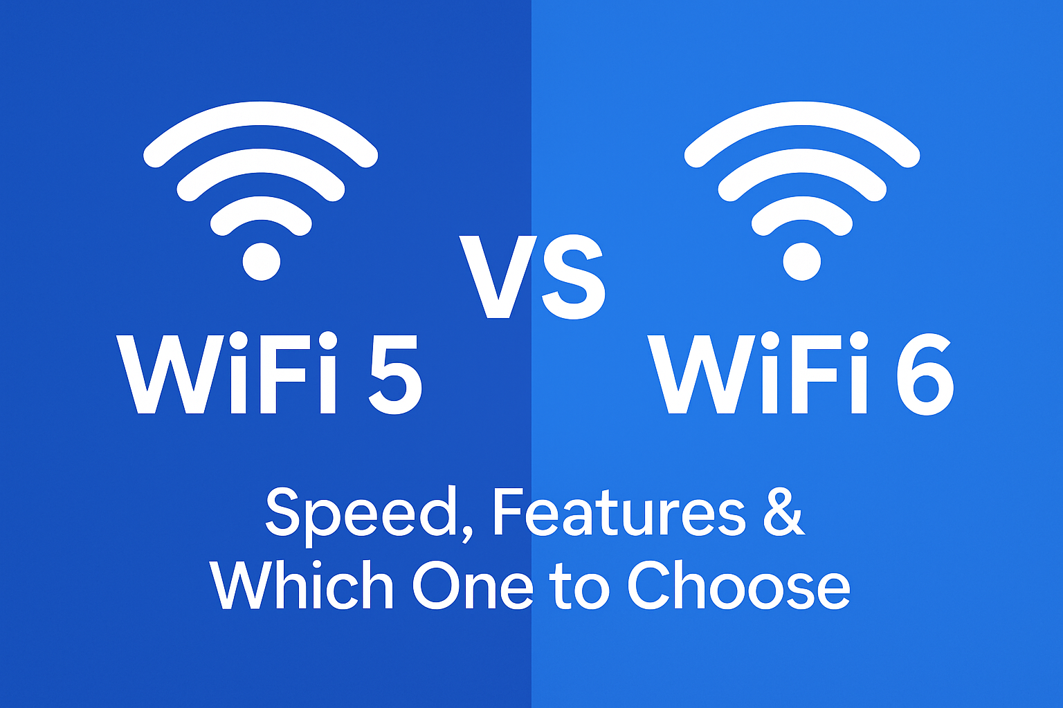 Compare WiFi 5 vs WiFi 6. Learn about speed, range, device capacity, and security to decide if you should upgrade your router in 2025.