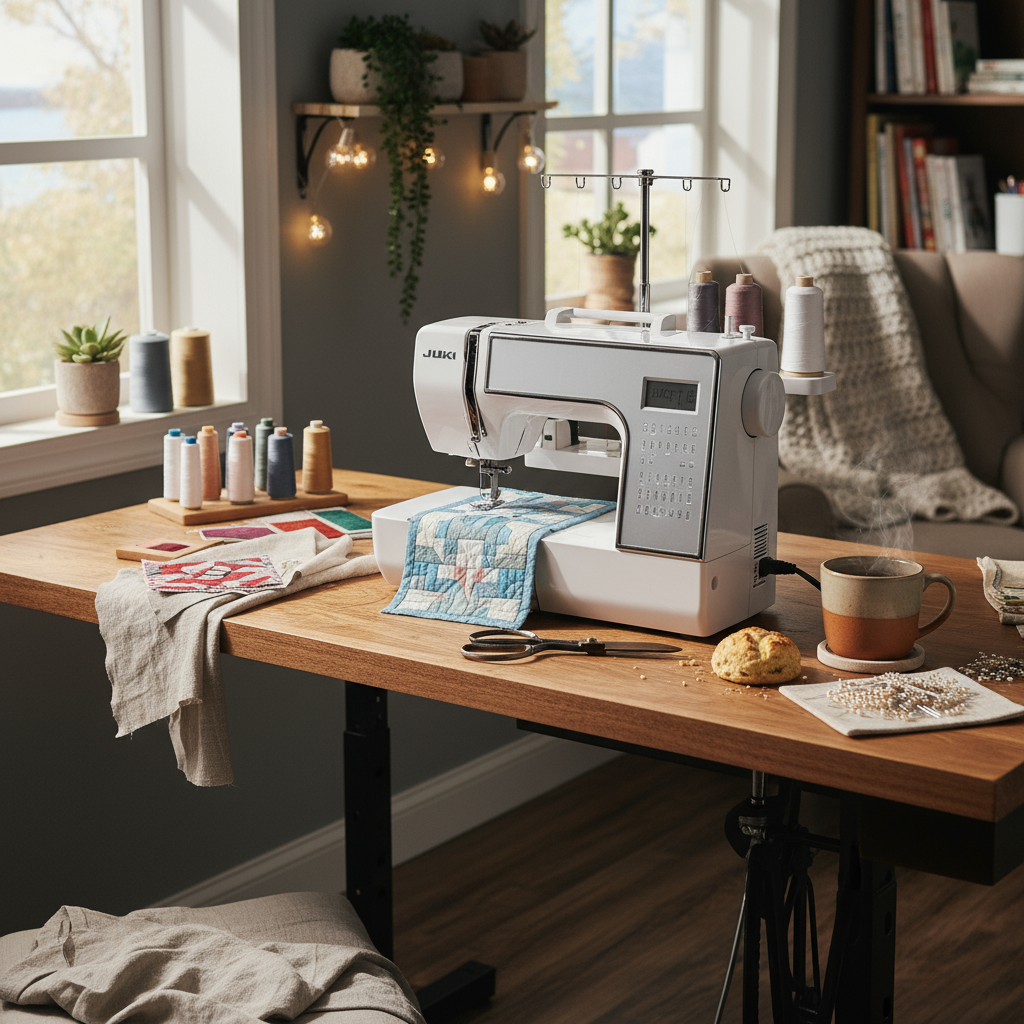 Sewing Machine in Home Studio